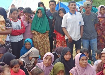 Warga Simpang Timbo Abu pengungsi gempa Pasaman (Irfan Pasaribu)