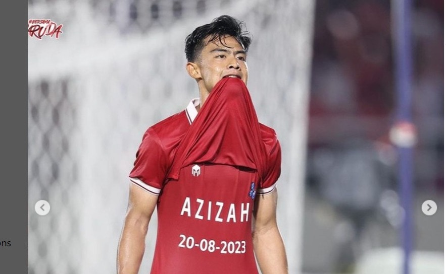 Selebrasi Pratama Arhan usai membobol gawang Turkmenistan
