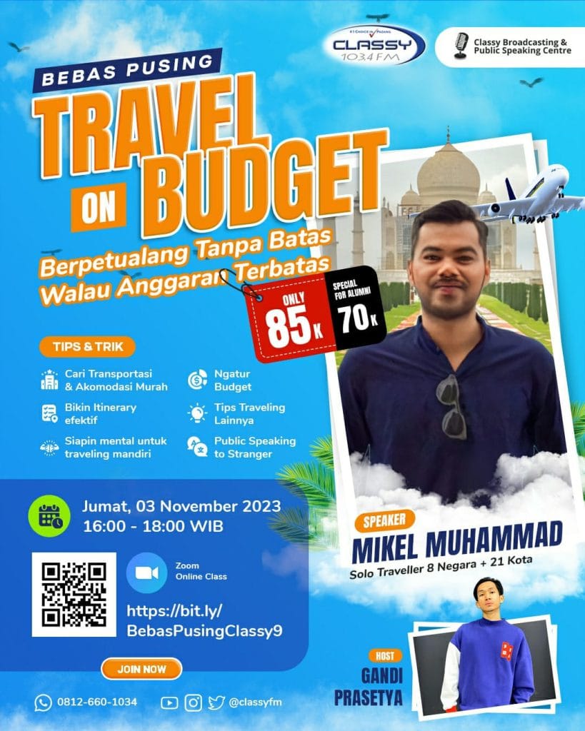 Mau Travelling Tapi Budget Minim,Yuks Ikuti Kelas Online Bebas Pusing ...