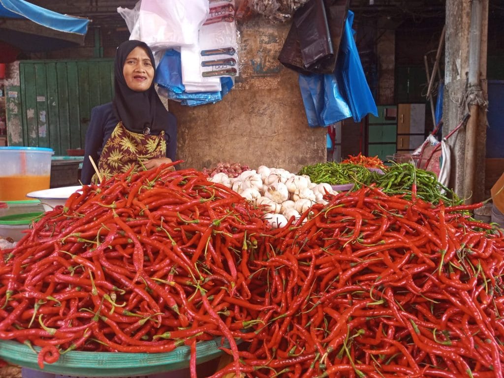 Pedagang di Pasar Raya Padang (Kiki Julnasri/Katasumbar)